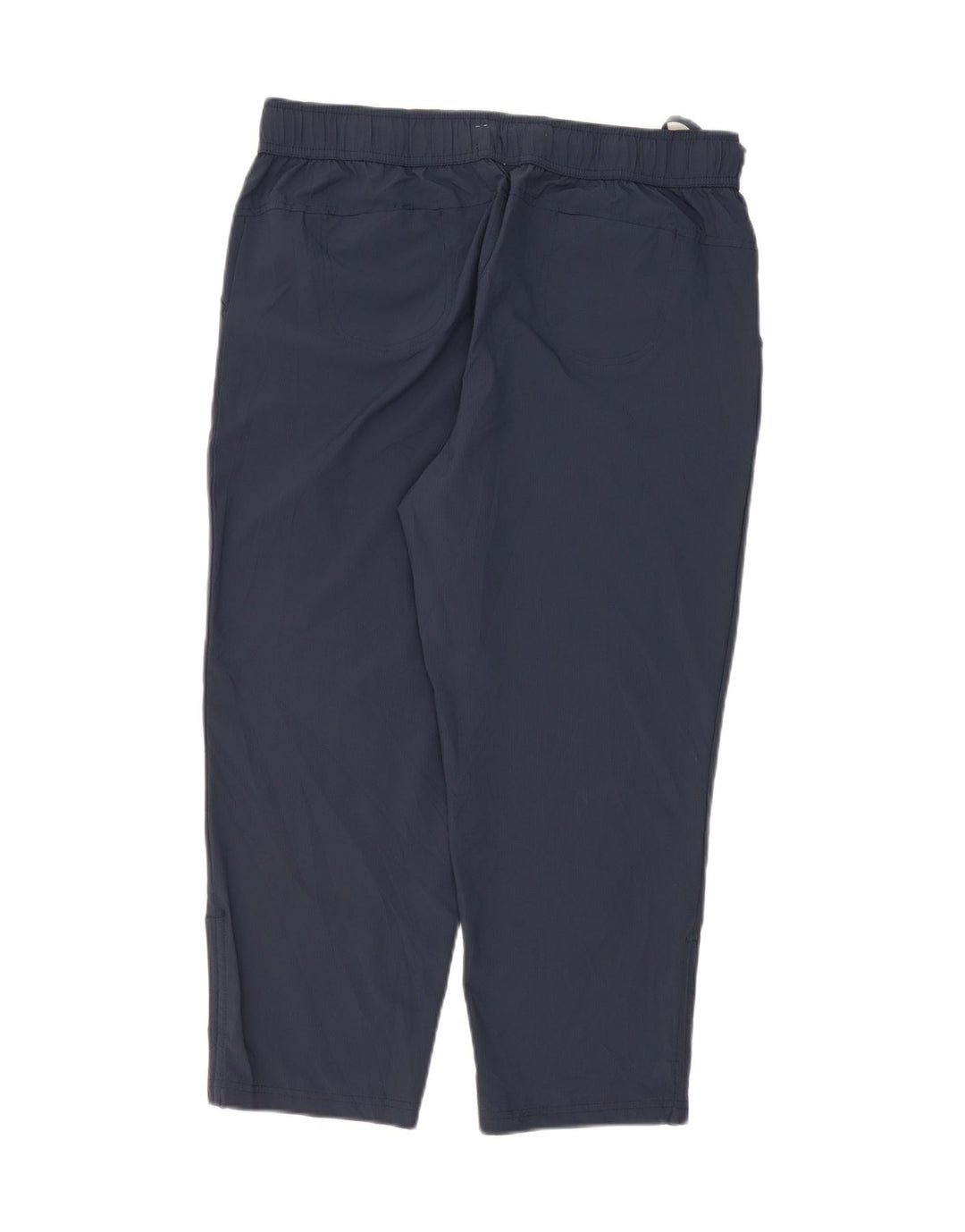 EDDIE BAUER Womens Crop Tracksuit Trousers UK 16 Large Navy Blue Polyester Vintage Eddie Bauer and Second-Hand Eddie Bauer from Messina Hembry 