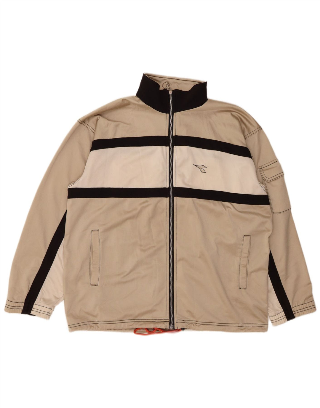 DIADORA Giacca da tuta da uomo UK 38 Poliestere color block beige medio