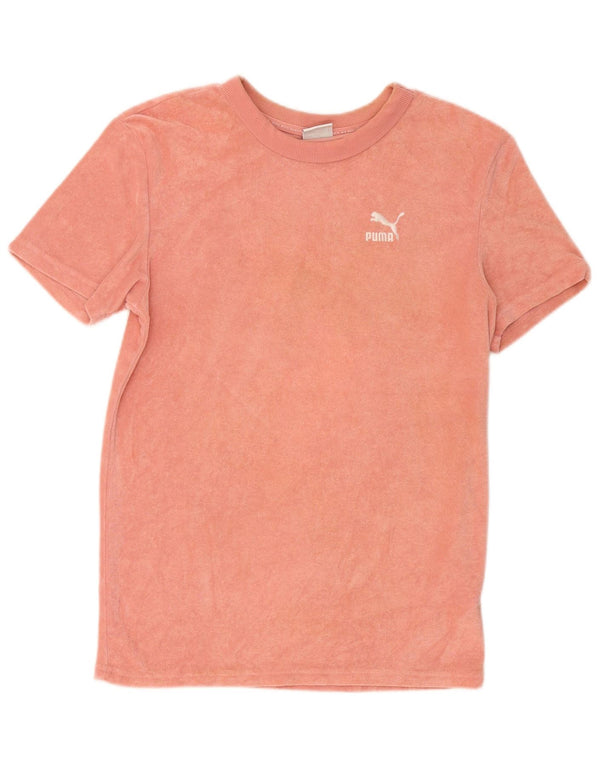 T-shirt Puma da uomo in velluto Top XS in cotone rosa