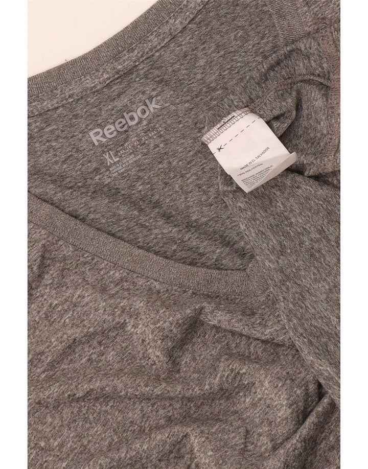 T-shirt Reebok da donna Top UK 16 grande grigio poliestere