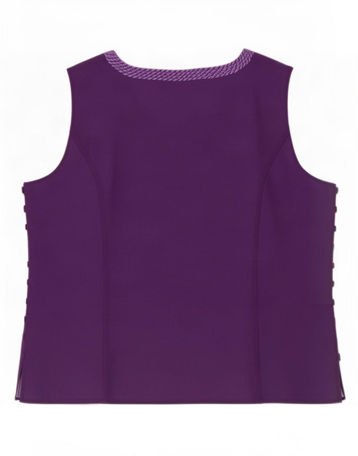 Camicetta senza maniche da donna Jacques Vert UK 16 Large Viola Poliestere