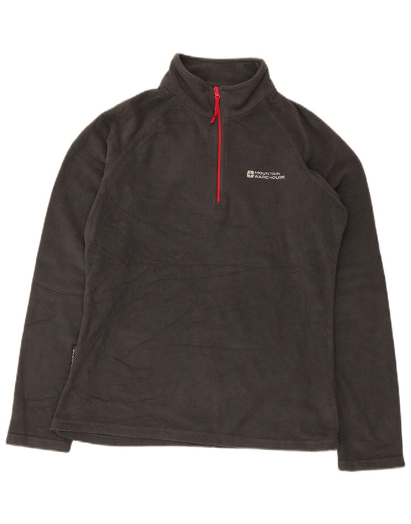 Mountain Warehouse Womens Zip Neck Fleece Jumper UK 8 Small Grey Polyester