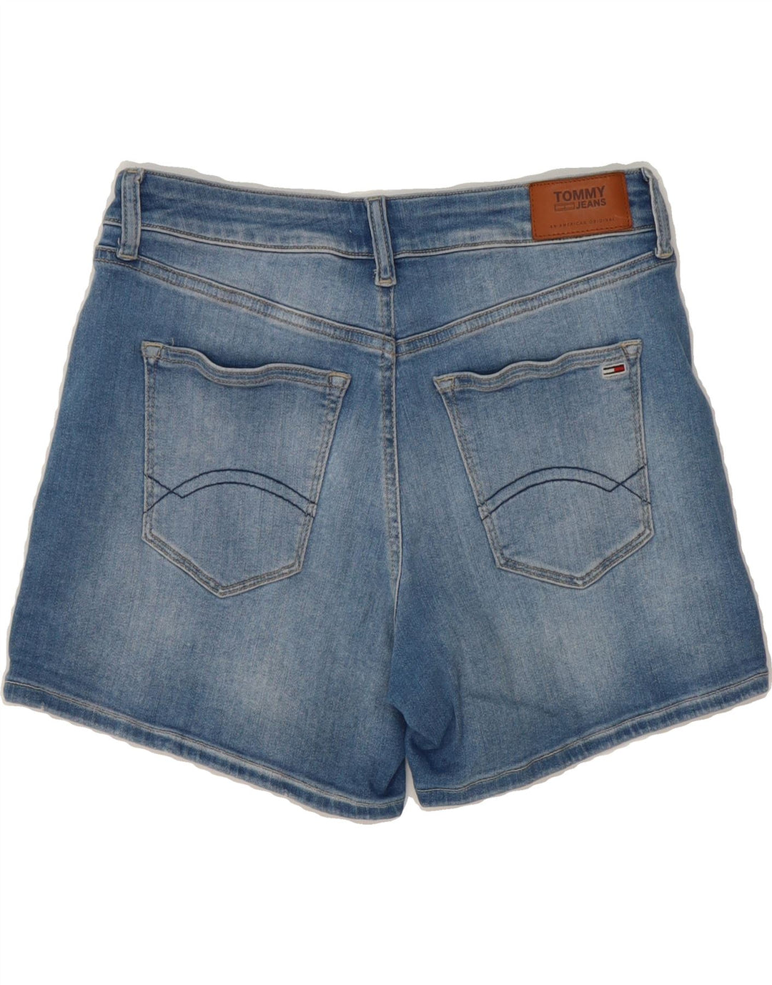 TOMMY HILFIGER Womens Mid Rise Denim Shorts W28 Medium Blue Cotton Vintage Tommy Hilfiger and Second-Hand Tommy Hilfiger from Messina Hembry 