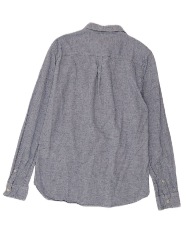 Camicia da uomo Regular Fit Superdry Large in cotone blu
