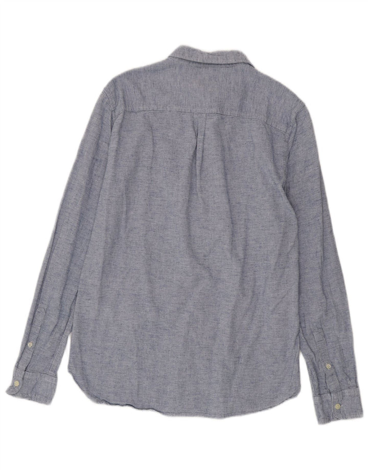Camicia da uomo Regular Fit Superdry Large in cotone blu