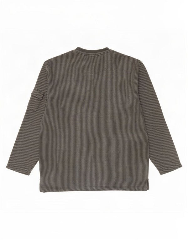 Charro Top Uomo Manica Lunga IT 50 Grigio Medio Gessato