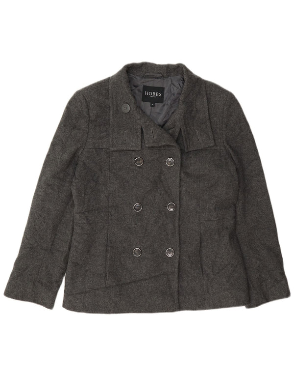 Cappotto da marinaio da donna Hobbs UK 12 in lana grigio medio