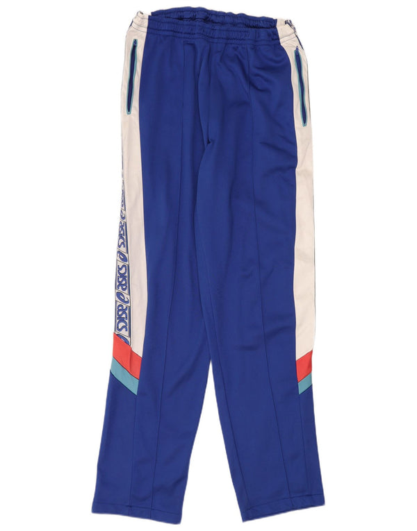 Pantaloni da tuta con grafica ASICS da uomo in poliammide color block blu medio