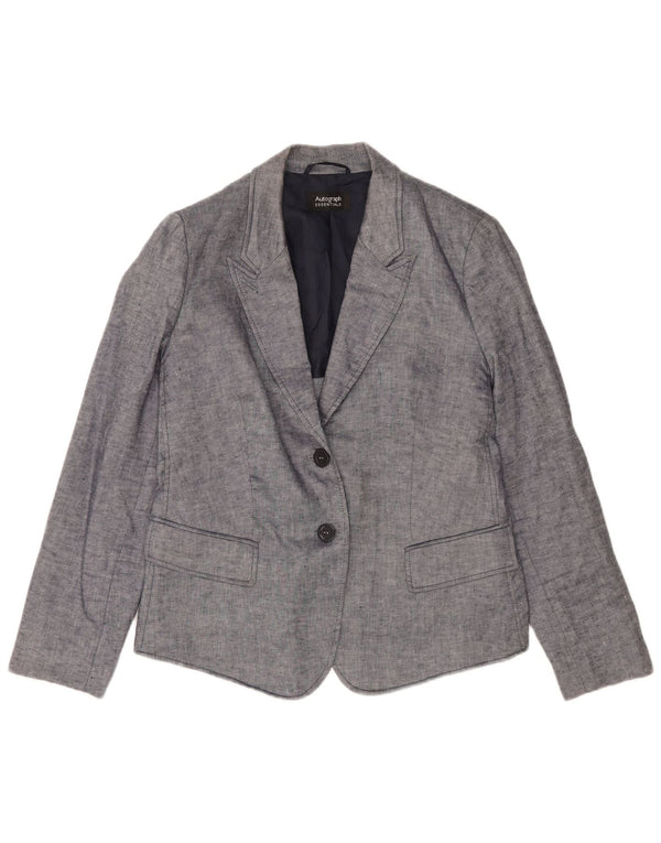 Giacca blazer autografa da donna Marks & Spencer UK 14 grande blu navy