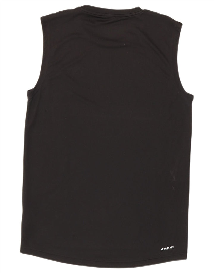 Canotta Adidas Aeroready da uomo piccola in poliestere nero