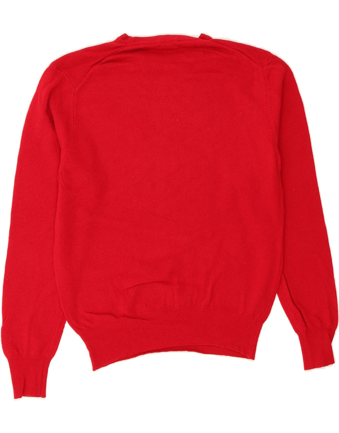 BENETTON Mens Crew Neck Jumper Sweater Medium Red Vintage Benetton and Second-Hand Benetton from Messina Hembry 
