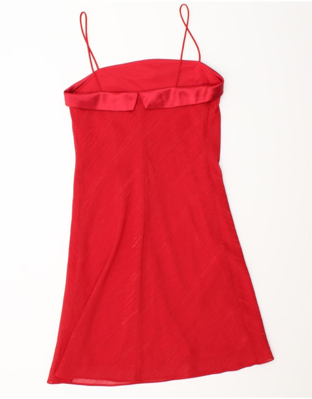 JUMP Womens Slip Dress US 7/8 Medium Red Striped Vintage Jump and Second-Hand Jump from Messina Hembry 