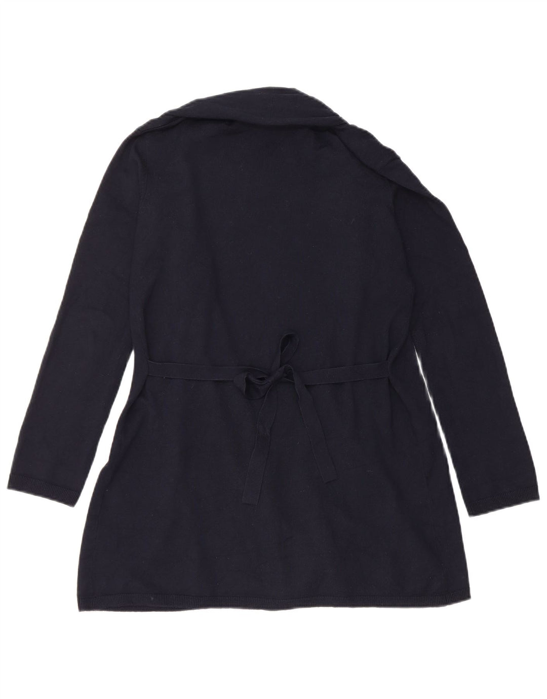 Maglione cardigan aperto da donna Zara UK 10 piccolo in viscosa blu navy