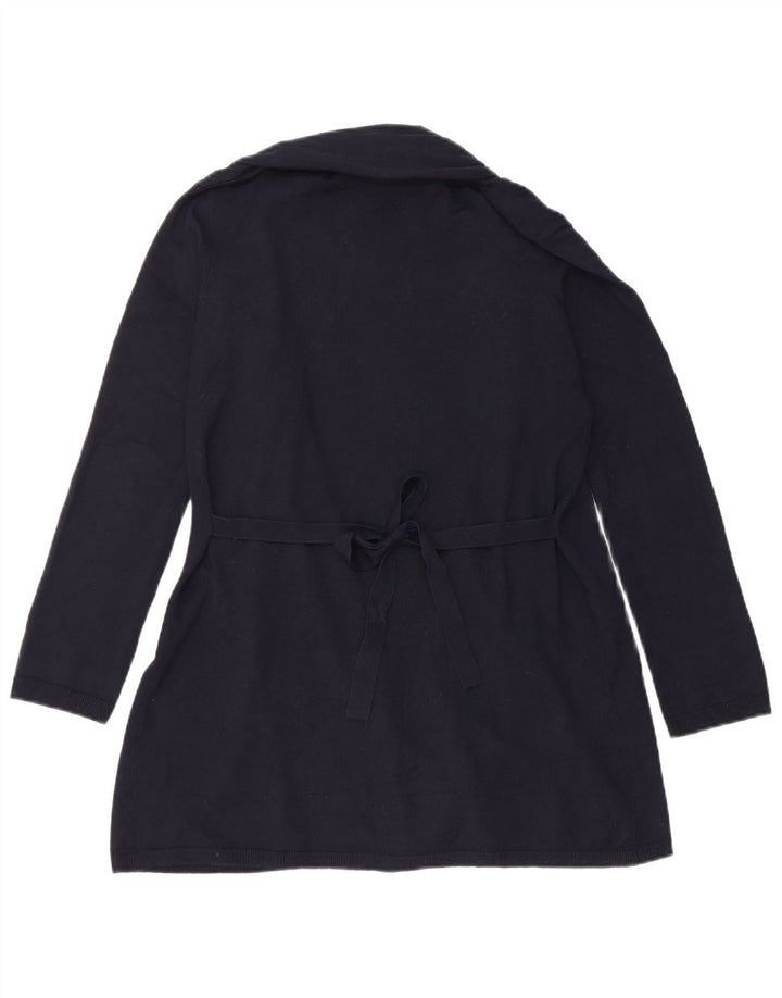 Maglione cardigan aperto da donna Zara UK 10 piccolo in viscosa blu navy