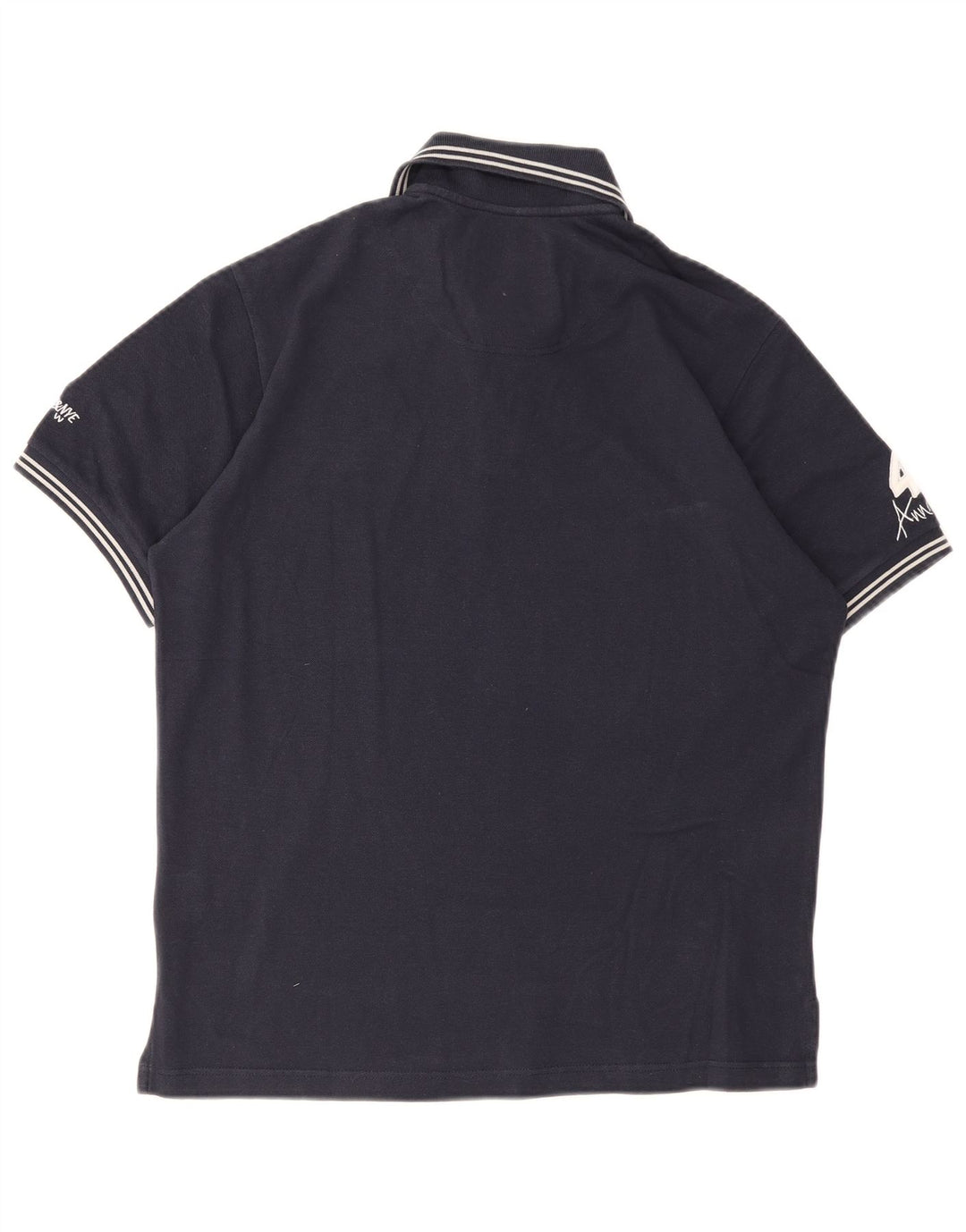 Polo grafica da uomo Murphy & Nye in cotone blu navy medio