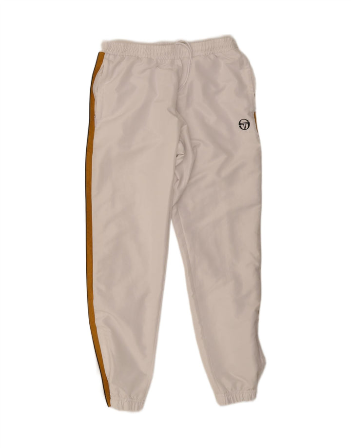 Sergio Tacchini Pantaloni da tuta da uomo Joggers Large Poliestere bianco