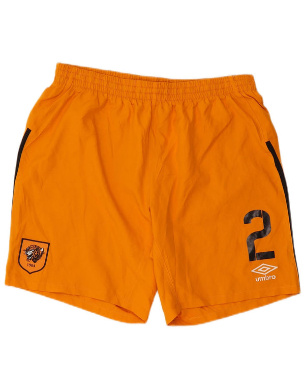Pantaloncini sportivi grafici da uomo Umbro XL arancione Colourblock in poliestere