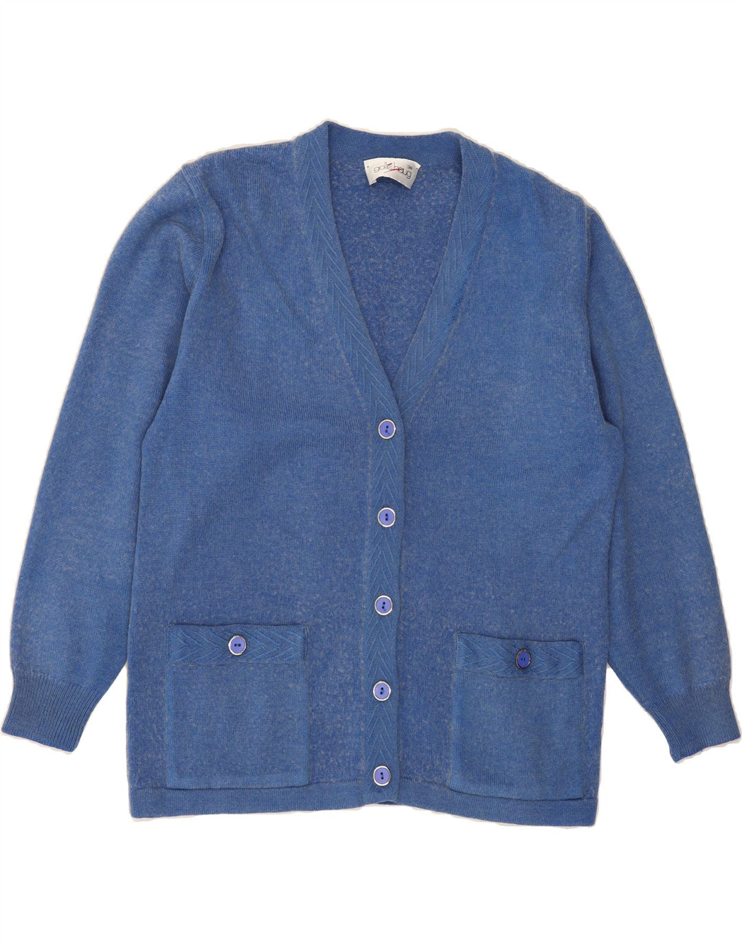GOLLEHAUG Womens Cardigan Sweater EU 38 Medium Blue Polyacrylic Vintage Gollehaug and Second-Hand Gollehaug from Messina Hembry 