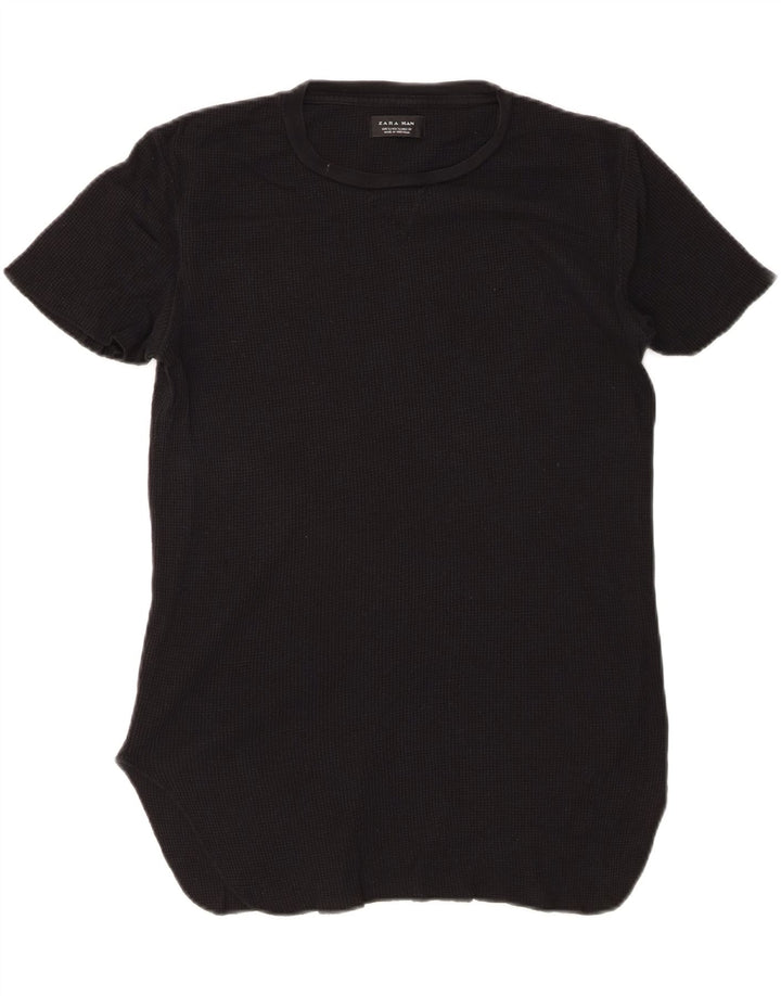 ZARA Mens T-Shirt Top Small Black Vintage Zara and Second-Hand Zara from Messina Hembry 