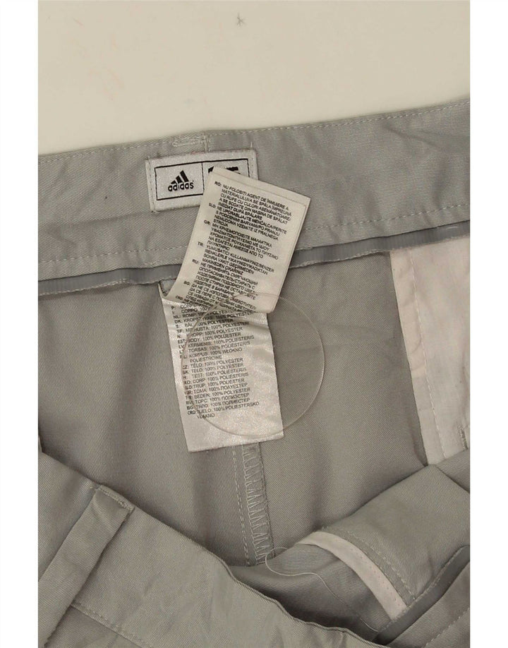 Pantaloncini chino da uomo Adidas W38 XL poliestere grigio