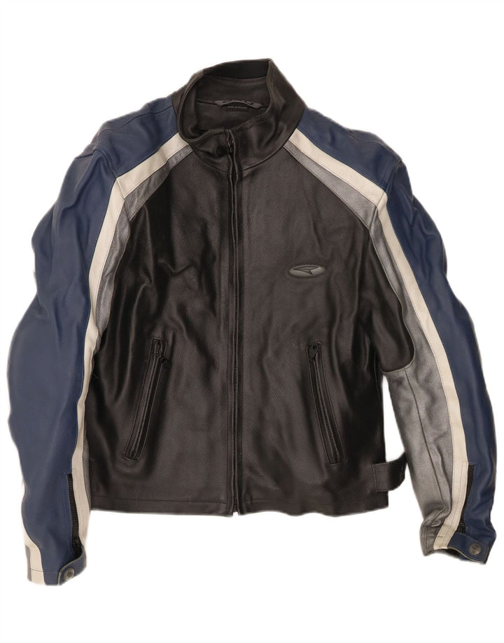 Giacca da corsa in pelle da donna AXO UK 6 XS Black Colourblock
