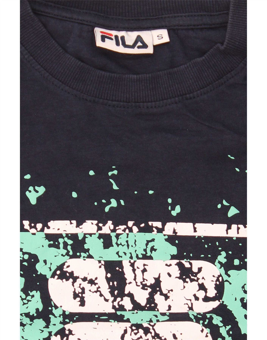 T-shirt grafica da uomo Fila Top Small blu navy