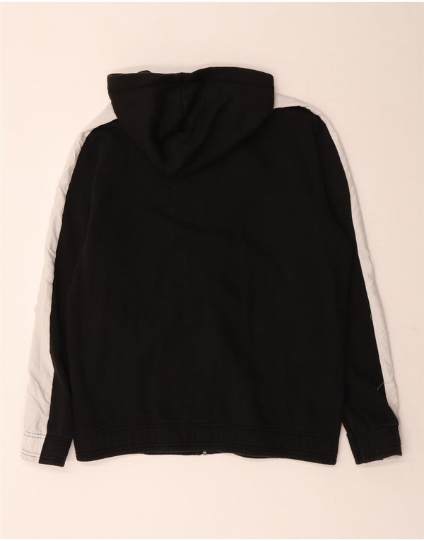 Felpa con cappuccio e zip da uomo Puma Large in cotone color block nero