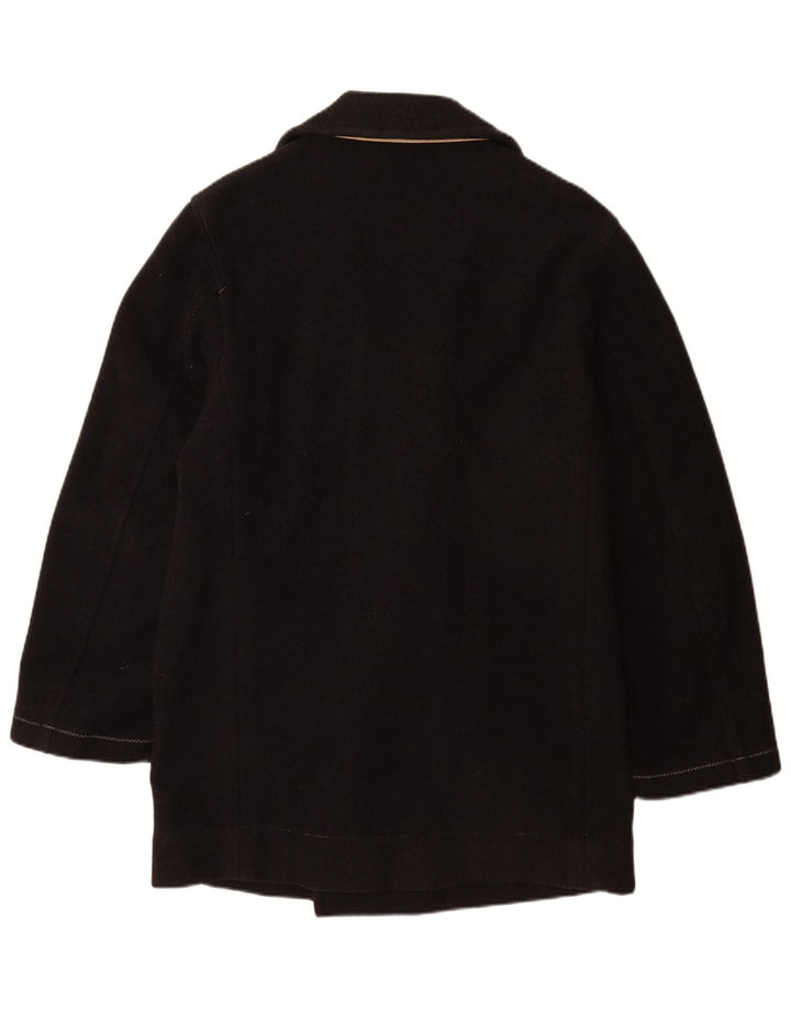 Cappotto doppiopetto da uomo Murphy & Nye per abbigliamento da vela UK 40 grande lana nera