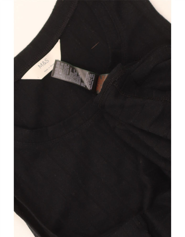 Canotta da donna Marks & Spencer UK 16 grande poliestere nero
