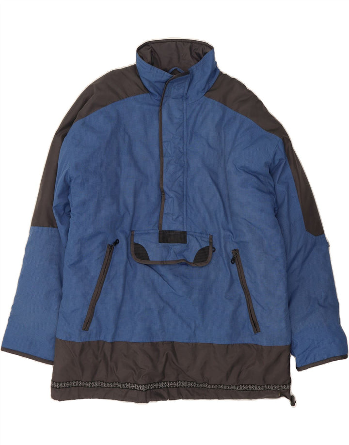 CRANE Mens Graphic Anorak Jacket UK 42 XL Blue Colourblock Polyamide Vintage Crane and Second-Hand Crane from Messina Hembry 