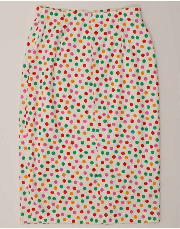 Set gonna da donna in 2 pezzi a 4 bottoni Liola IT 46 grande W28 a pois bianchi