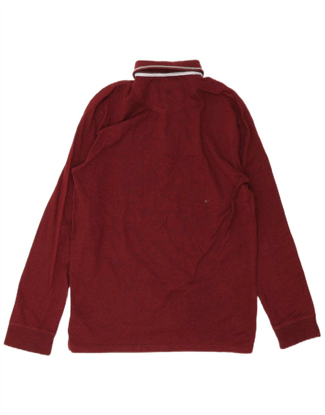 Polo da uomo a maniche lunghe Massimo Dutti piccola bordeaux