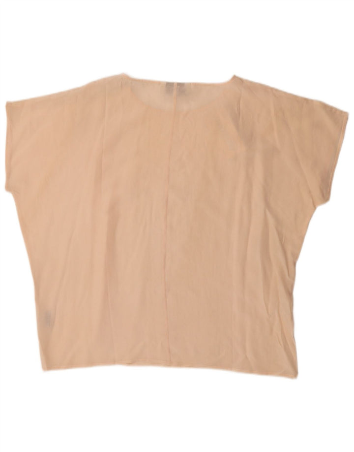Camicetta oversize da donna Amaranto Top UK 16 Large Beige Seta