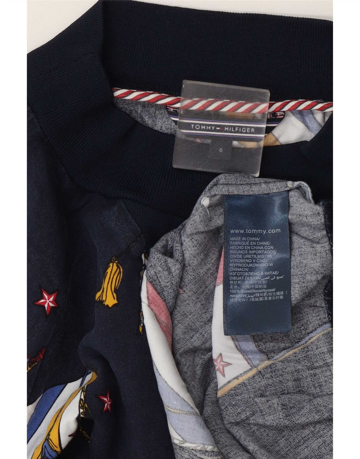 Tommy Hilfiger Donna Felpa con grafica Maglione US 6 Medio Blu Navy