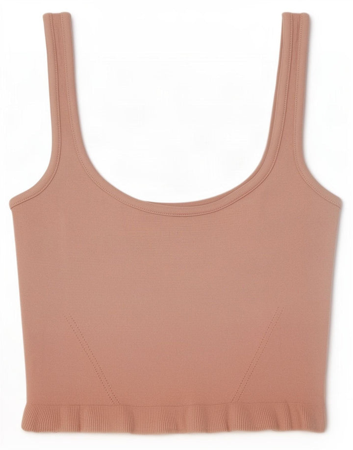 Top corto con canottiera corta da donna Zara UK 8 piccolo rosa