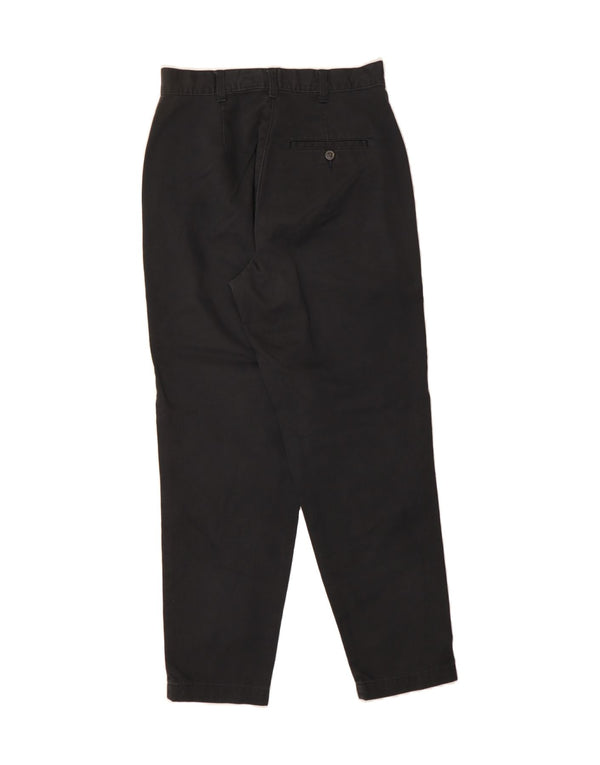 DOCKERS Womens Tapered Chino Trousers US 6 Medium W30 L27 Black Cotton