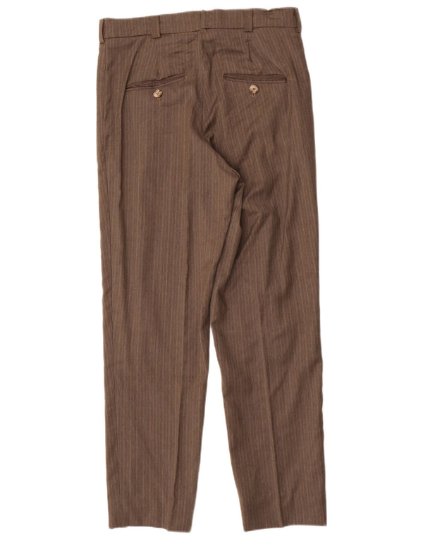Pantaloni da abito slim da uomo Cerruti 1881 W32 L28 Gessato marrone