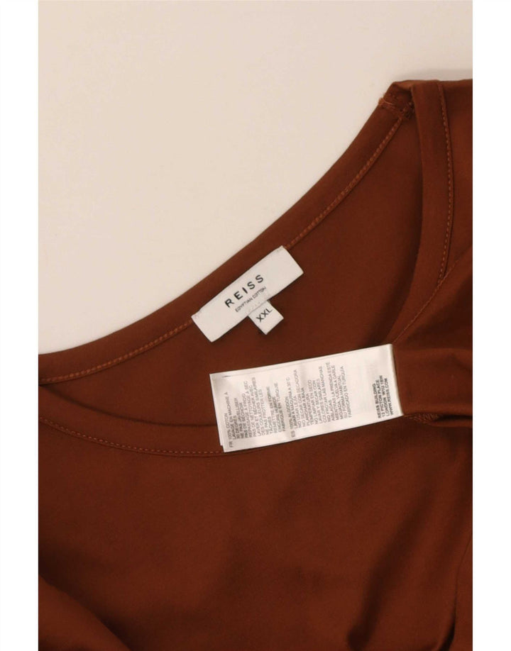 T-shirt da uomo Reiss Top 2XL in cotone marrone