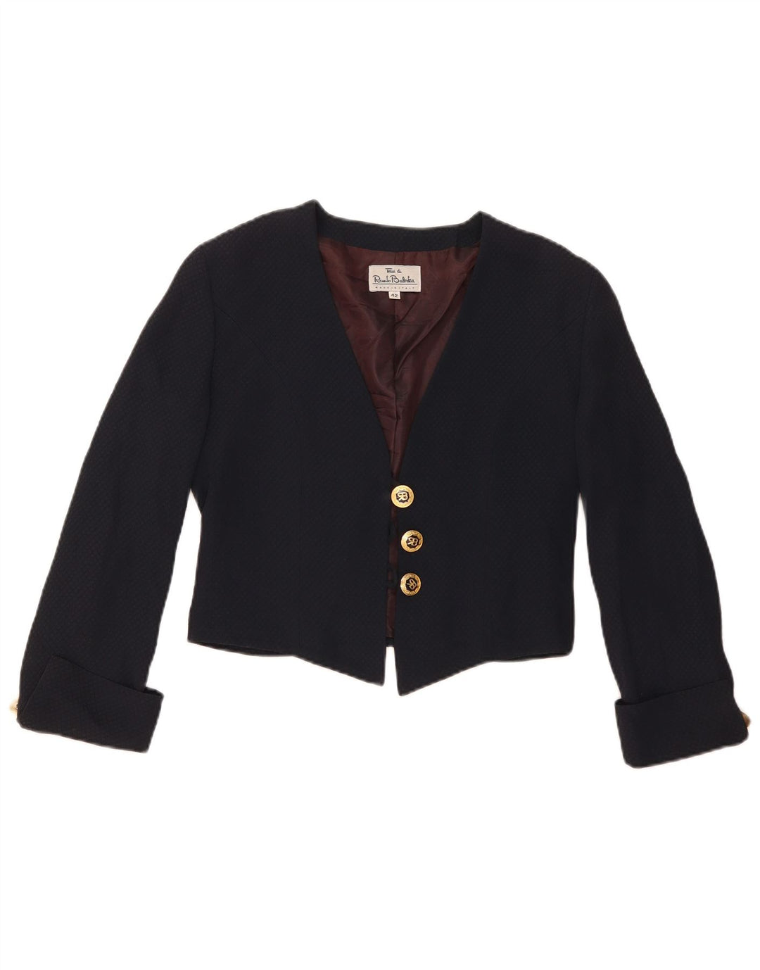 Giacca Bolero da donna Renato Balestra IT 42 Medium Blu Navy Argyle/Diamante