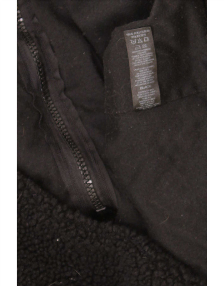 Dunnes Stores Giacca in pile oversize da donna UK 10 Small Poliestere nero