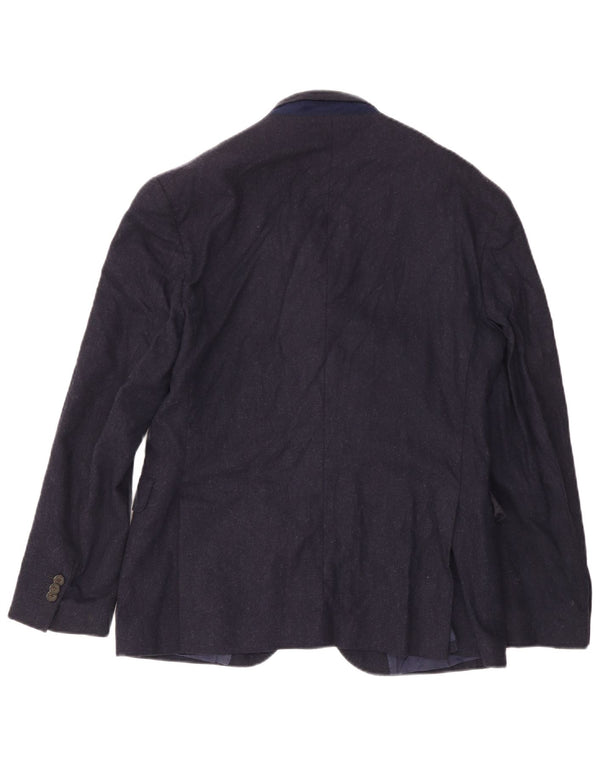 Giacca blazer da uomo a 2 bottoni Tommy Hilfiger IT 50 Large blu navy in lana
