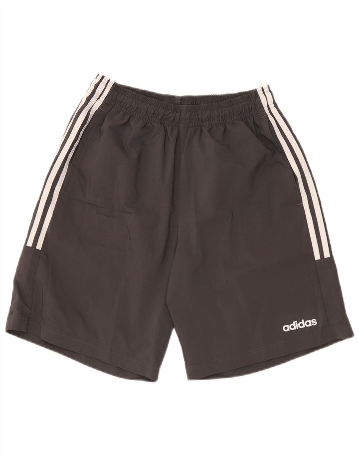 Pantaloncini sportivi da uomo Adidas medi neri in poliestere