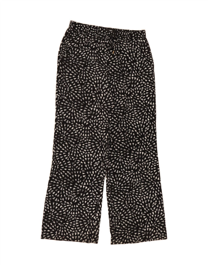 MOSSIMO Womens Casual Trousers UK 14 Medium W30 L31 Black Geometric Vintage Mossimo and Second-Hand Mossimo from Messina Hembry 