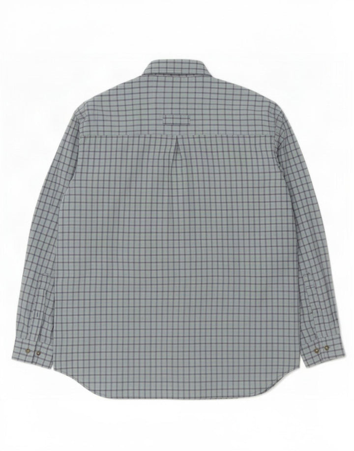 Camicia da uomo Columbia in poliestere a quadri grandi blu