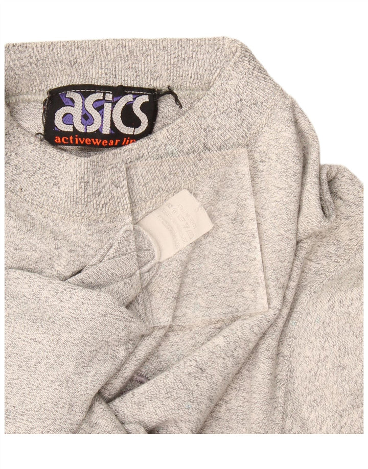 T-shirt da uomo Asics Top in cotone chiazzato grigio medio