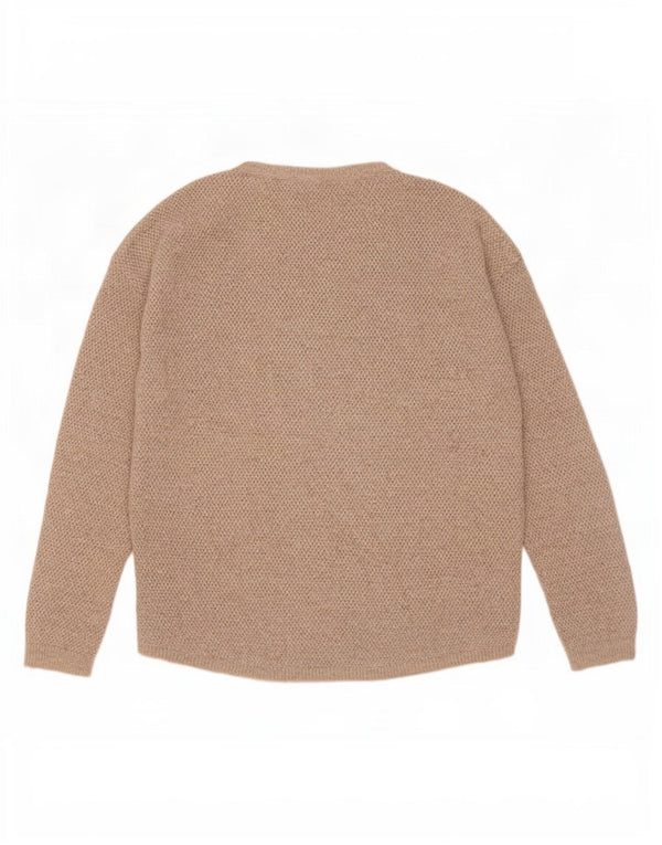 Maglione maglione con scollo a barca da donna Fat Face UK 14 grande cotone grigio