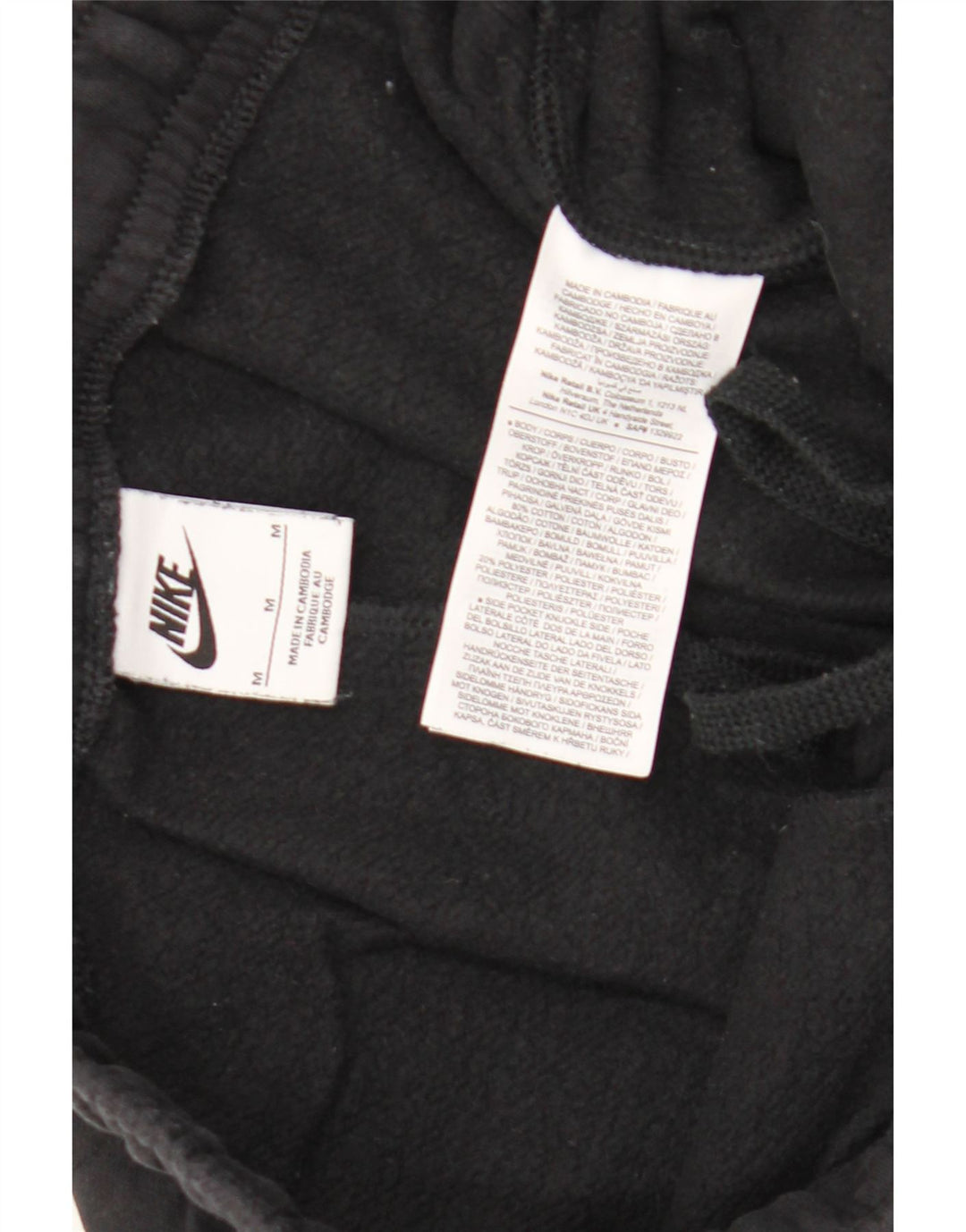 Pantaloni della tuta cargo Nike da uomo, pantaloni da jogging, cotone medio nero