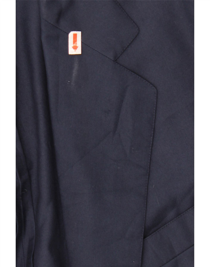BURBERRYS Giacca blazer da uomo a 2 bottoni UK 56 XL poliestere blu navy