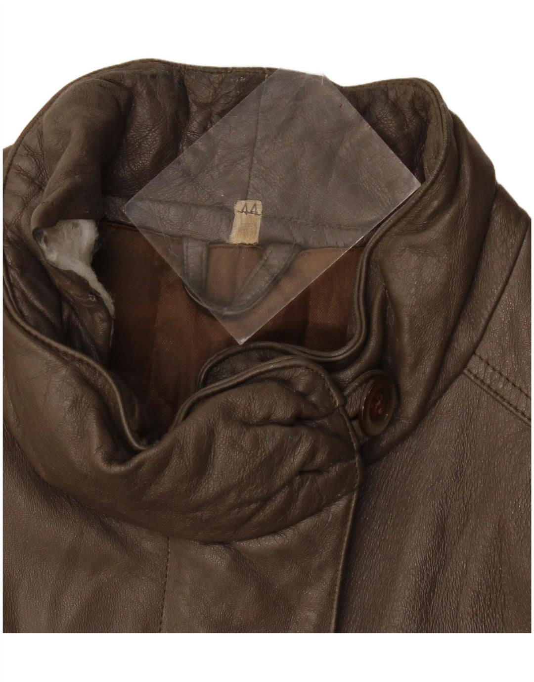 Giacca in pelle vintage da donna IT 44 Grigio medio