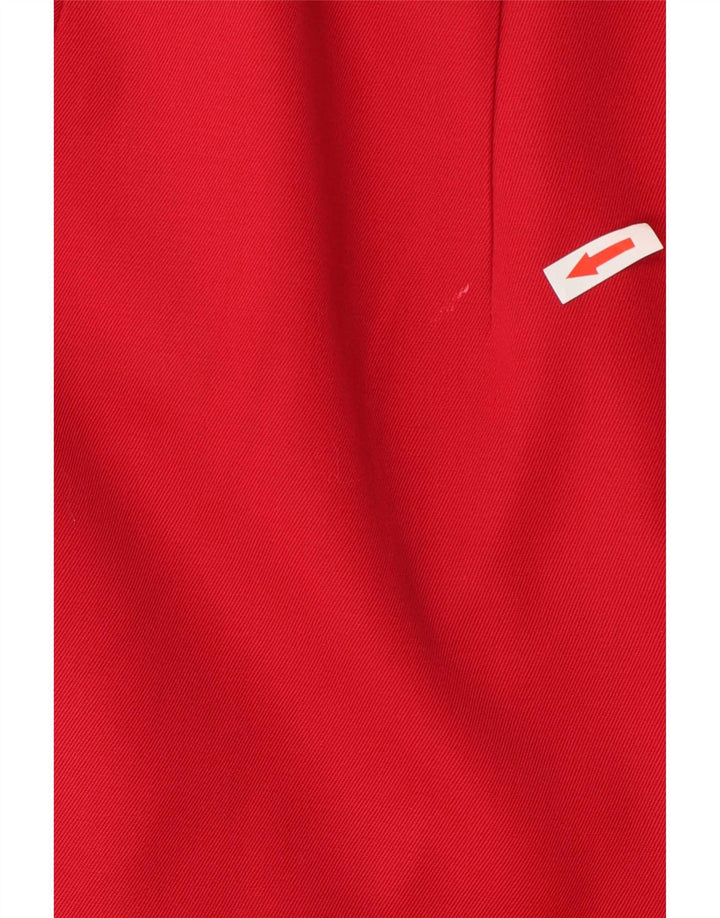 Gonna a trapezio da donna vintage W30 in lana rossa media
